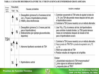 Pruebas de Función Tiroidea   Residencia en Medicina Familiar
                              UMF 170 Pto. Vallarta, Jal. Méx.
 