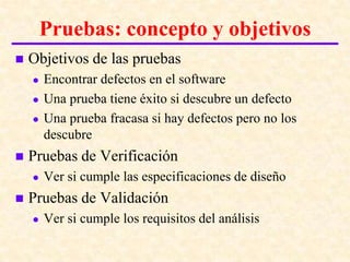 Pruebas del software | PPTX