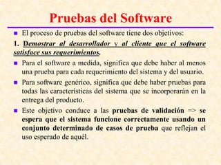 Pruebas del software | PPTX