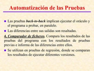 Pruebas del software | PPTX