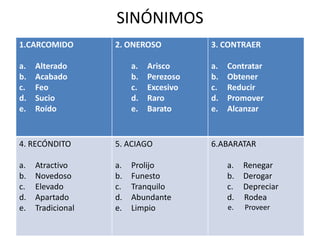 SINÓNIMOS