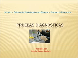 Unidad I – Enfermería Profesional como Sistema – Proceso de Enfermería
Preparado por:
Sandra Zapata Casiano
 