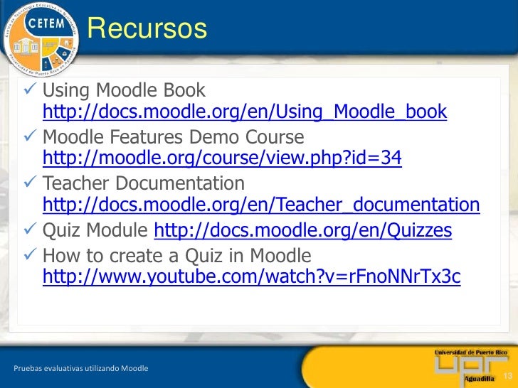 Pruebas Evaluativas Utilizando Moodle