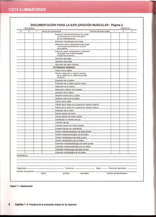 Pruebas Funcionales Musculares  Daniels 6a Edicion