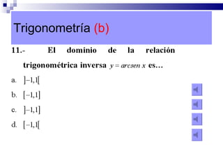 Trigonometría  (b) 