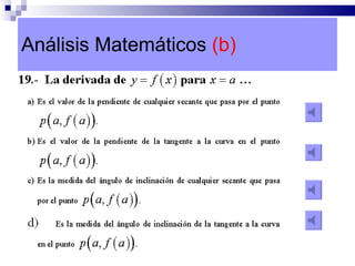 Análisis Matemáticos  (b) 