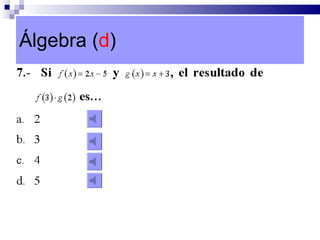 Álgebra ( d ) 
