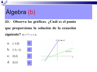 Álgebra  (b) 