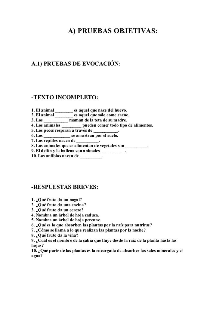 preguntas objetivas ejemplos pruebas objetivas preguntas objetivas ejemplos pruebas objetivas