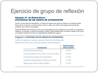 Ejercicio de grupo de reflexión
 