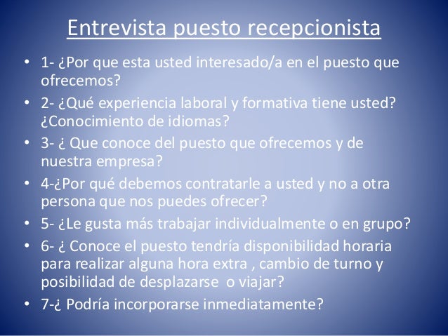 preguntas de entrevista de trabajo para un hotel pruebas profesionales y entrevista para cubrir el puesto preguntas de entrevista de trabajo para un hotel pruebas profesionales y entrevista para cubrir el puesto