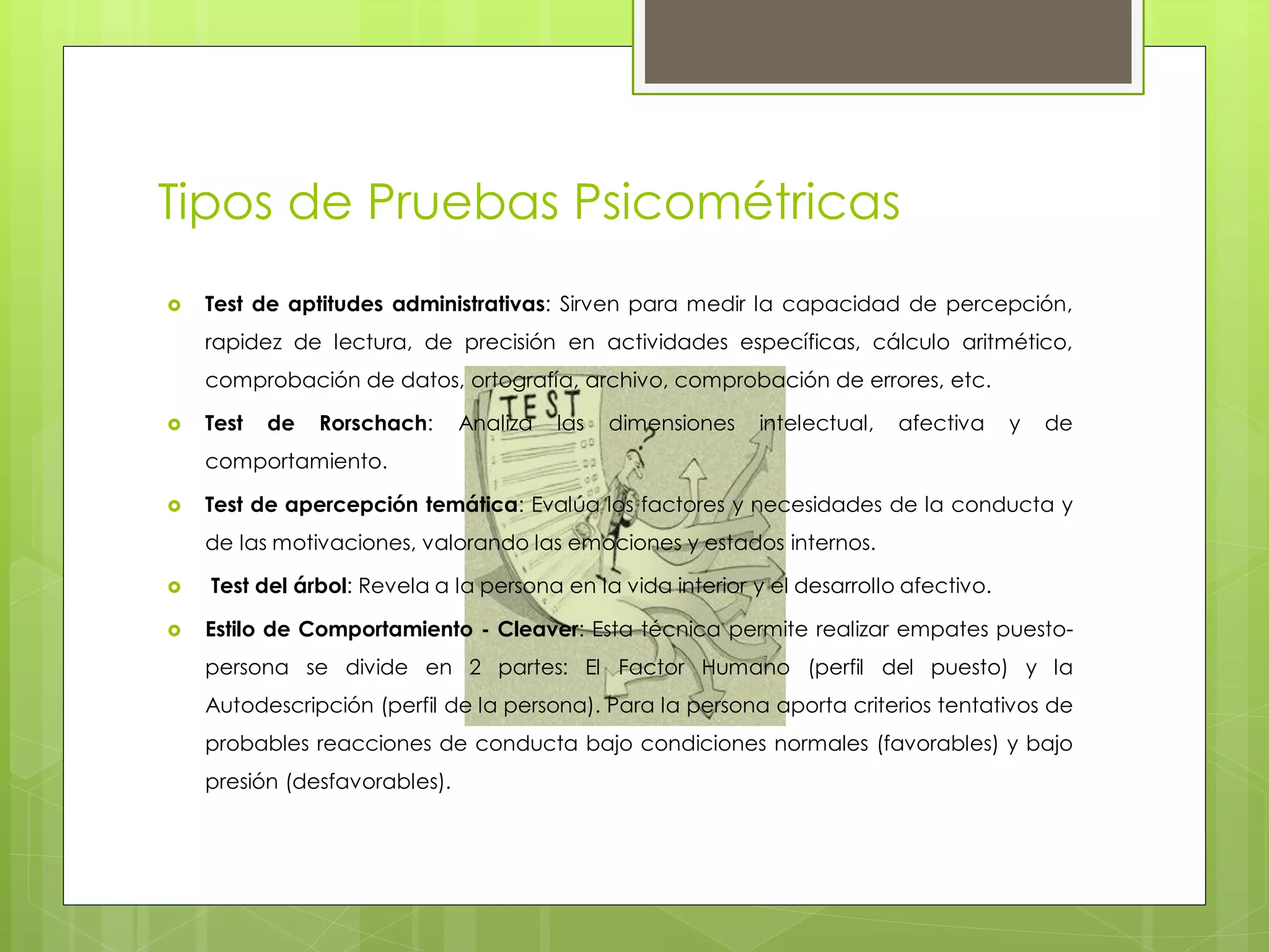 Pruebas psicometricas presentacion | PDF