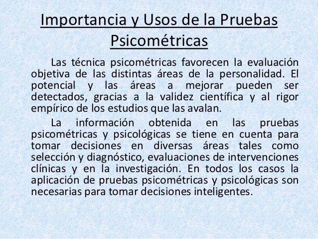 Pruebas Psicométricas