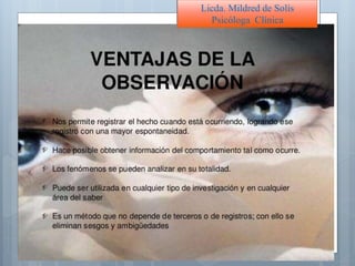 Licda. Mildred de Solís
Psicóloga Clínica
 