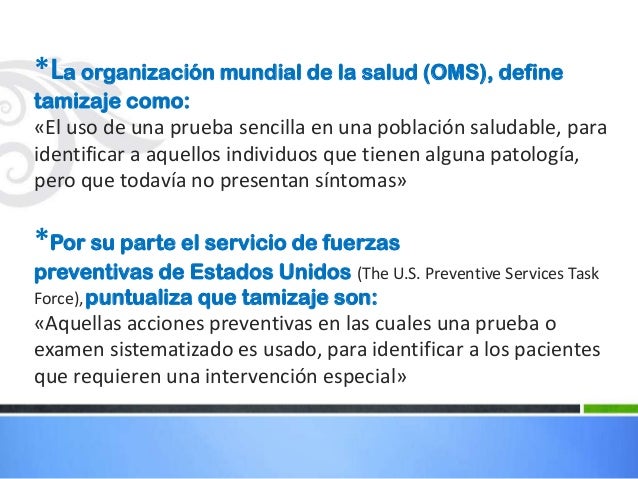 Prueba tamiz screening test