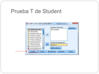 Prueba T de Student
 