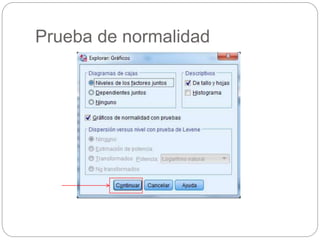 Prueba de normalidad
 