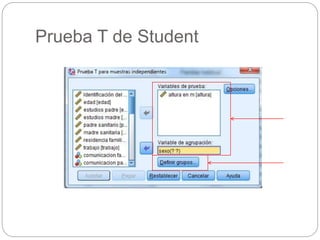 Prueba T de Student
 