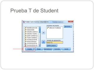 Prueba T de Student
 