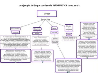 un ejemplo de lo que contiene la INFORMÁTICA como es el :
 