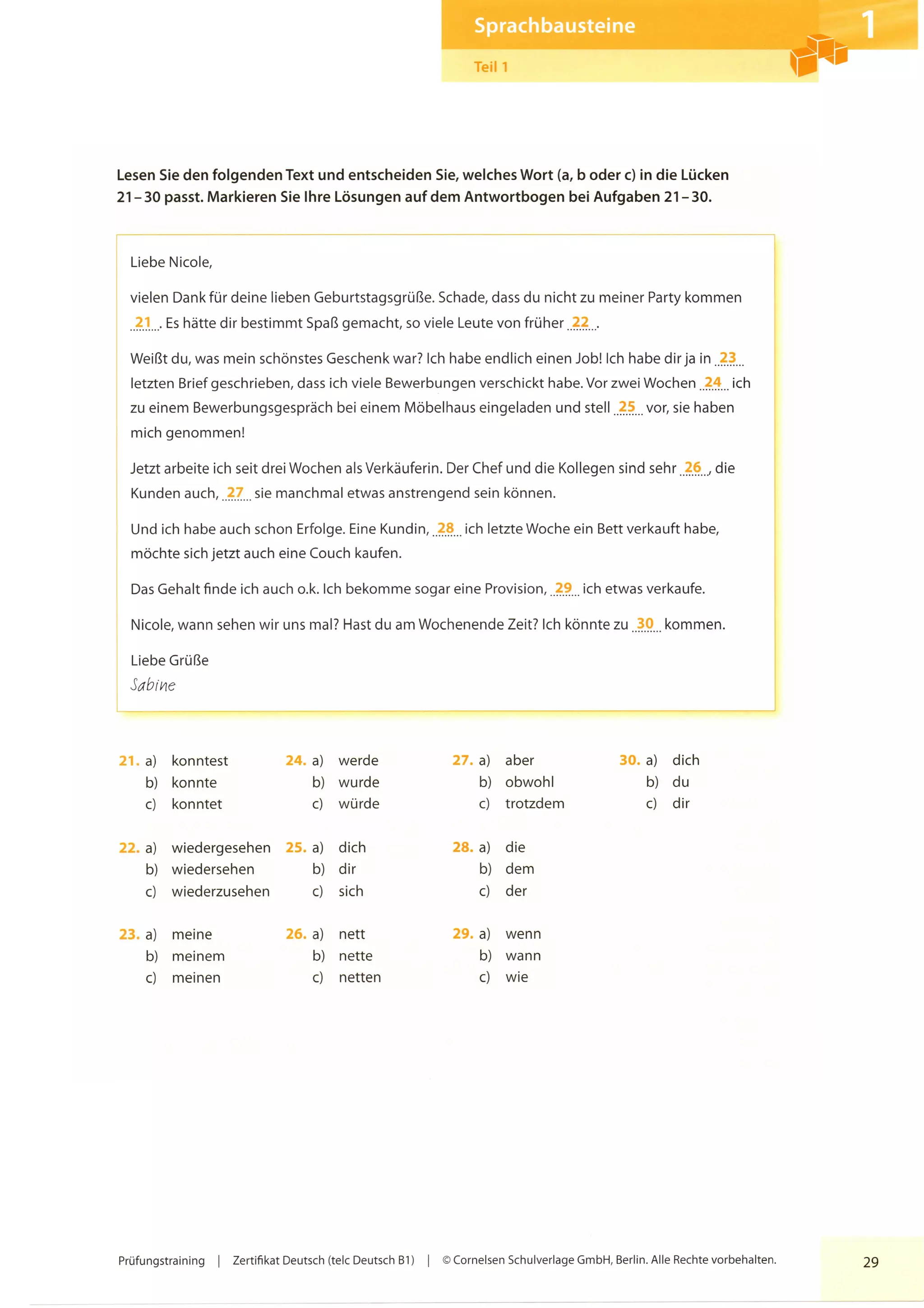 Prüfungstraining Zertifikat Deutsch / Telc Deutsch B1 Lösungen Pdf Pruefungstraining zertifikat telc deutsch b1 ocr | PDF