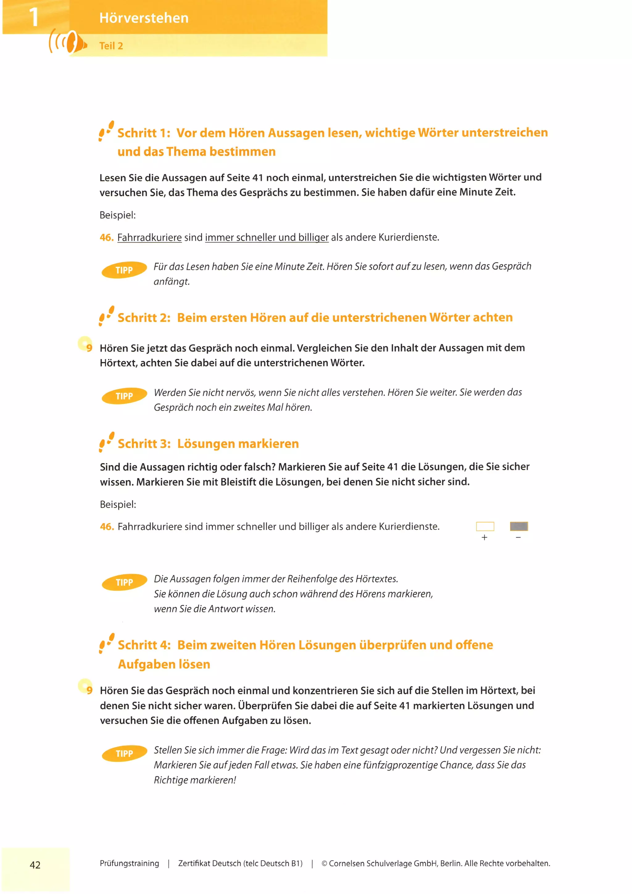 Prüfungstraining Telc Deutsch B1 Cornelsen Lösungen Pdf Pruefungstraining zertifikat telc deutsch b1 ocr | PDF