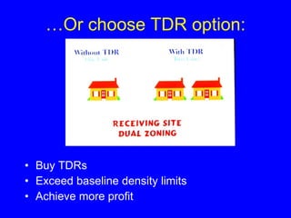 …Or choose TDR option: Buy TDRs Exceed baseline density limits Achieve more profit 