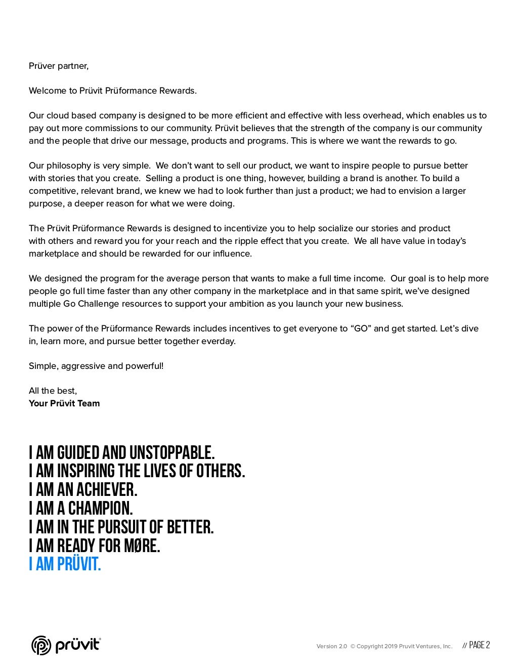 Pruvit compensation plan (Jan 2020)