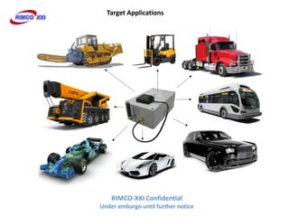 Target Applications




    RIMCO-XXI Confidential
Under embargo until further notice
 