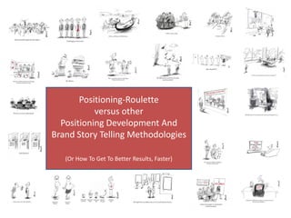 Positioning-Roulette
versus other
Positioning Development And
Brand Story Telling Methodologies
(Or How To Get To Better Results, Faster)
 