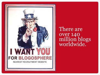 There are over 140 million blogs worldwide. 