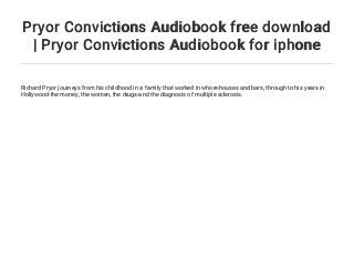 pryor convictions book