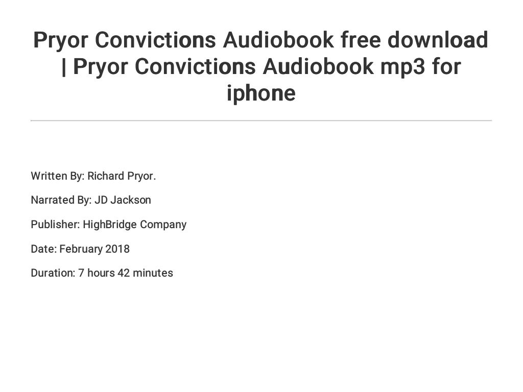 pryor convictions book pryor convictions book