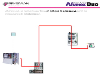 Afumex Duo, se puede instalar tanto en edificios de obra nueva como en
instalaciones de rehabilitación.
 