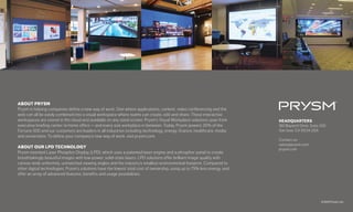 Prysm visual workplace brochure | PPT