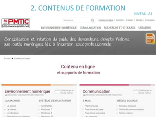 2. CONTENUS DE FORMATION
NIVEAU A1
 