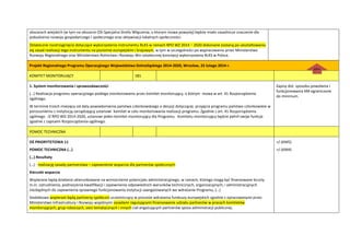 obszarach wiejskich (w tym na obszarze OSI Specjalna Strefa Włączenia, o ktorym mowa powyżej) będzie miało zasadnicze znaczenie dla
pobudzenia rozwoju gospodarczego i społecznego oraz aktywizacji lokalnych społeczności.
Ostateczne rozstrzygnięcia dotyczące wykorzystania instrumentu RLKS w ramach RPO WZ 2014 – 2020 dokonane zostaną po ukształtowaniu
się zasad realizacji tego instrumentu na poziomie europejskim i krajowym, w tym w szczegolności po wypracowaniu przez Ministerstwo
Rozwoju Regionalnego oraz Ministerstwo Rolnictwa i Rozwoju Wsi ostatecznej koncepcji wykorzystania RLKS w Polsce.
Projekt Regionalnego Programu Operacyjnego Województwa Dolnośląskiego 2014-2020, Wrocław, 25 lutego 2014 r.
KOMITET MONITORUJĄCY 181
1. System monitorowania i sprawozdawczości
(…) Realizacja programu operacyjnego podlega monitorowaniu przez komitet monitorujący, o którym mowa w art. 41 Rozporządzenia
ogólnego.
W terminie trzech miesięcy od daty powiadomienia paostwa członkowskiego o decyzji dotyczącej przyjęcia programu paostwo członkowskie w
porozumieniu z instytucją zarządzającą ustanowi komitet w celu monitorowania realizacji programu. Zgodnie z art. 41 Rozporządzenia
ogólnego IZ RPO WD 2014-2020, ustanowi jeden komitet monitorujący dla Programu. Komitetu monitorujący będzie pełnił swoje funkcje
zgodnie z zapisami Rozporządzenia ogólnego.
Zapisy dot. sposobu powołania i
funkcjonowania KM ograniczone
do minimum.
POMOC TECHNICZNA
OŚ PRIORYTETOWA 11
POMOC TECHNICZNA (…)
(…) Rezultaty
(…) - realizację zasady partnerstwa – zapewnienie wsparcia dla partnerów społecznych
Kierunki wsparcia
Wspierane będą działania ukierunkowane na wzmocnienie potencjału administracyjnego, w ramach, którego mogą byd finansowane koszty
m.in. zatrudnienia, podnoszenia kwalifikacji i zapewnienia odpowiednich warunków technicznych, organizacyjnych, i administracyjnych
niezbędnych do zapewnienia sprawnego funkcjonowania instytucji zaangażowanych we wdrażanie Programu, (…)
Dodatkowo wspierani będą partnerzy społeczni uczestniczący w procesie wdrażania funduszy europejskich zgodnie z opracowanymi przez
Ministerstwo Infrastruktury i Rozwoju wspólnymi zasadami regulującymi finansowanie udziału partnerów w pracach komitetów
monitorujących, grup roboczych, sieci tematycznych i innych ciał angażujących partnerów spoza administracji publicznej.
+/-(KM5)
+/-(KM4)
góra
ra
dok
ume
ntu
 