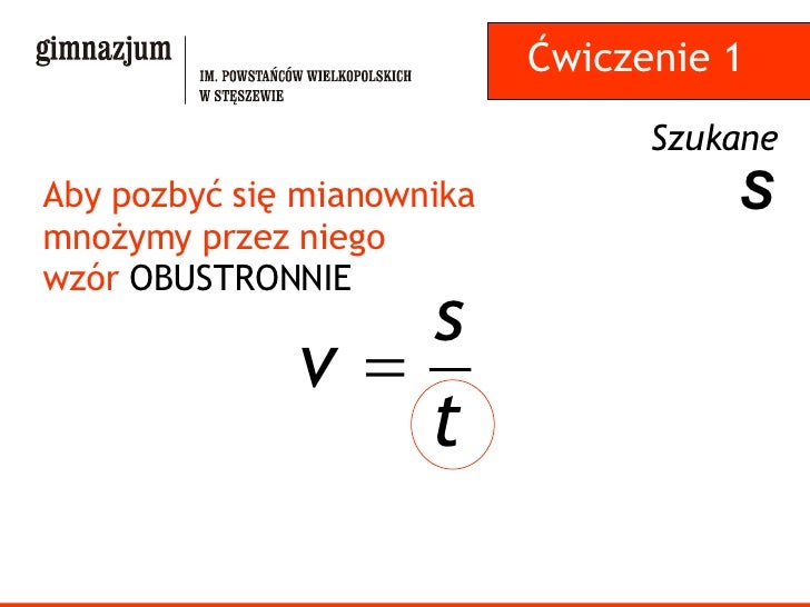 Przekształć Wyrażenia Tak Aby Pozbyć Się Pierwiastków Z Mianownika Przeksztalanie wzorow fizycznych