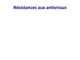 Résistances aux antiviraux
 