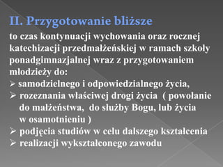 Przygotowanie do małżeństwa