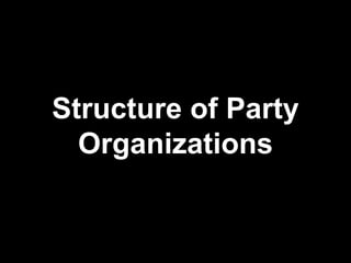 Structure of Party Organizations 