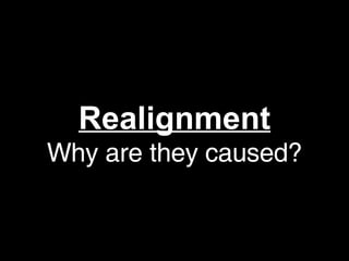 Realignment Why are they caused? 