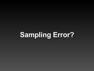 Sampling Error? 