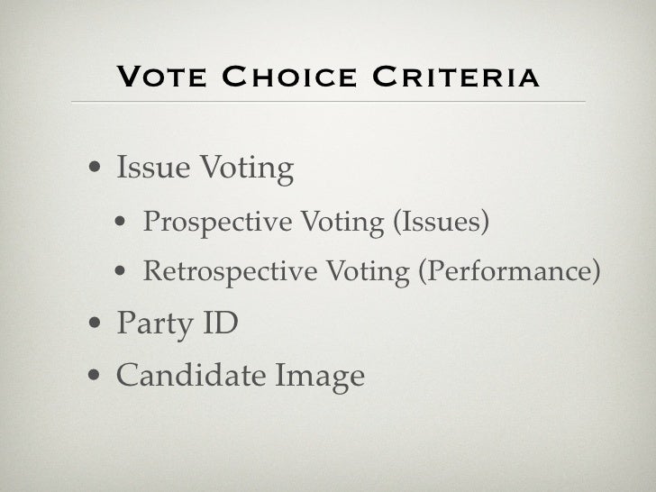 PS 101 Voting & Elections Summer 2008