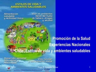 Promoción de la Salud
Experiencias Nacionales
Chile: Estilos de vida y ambientes saludables
Mayo, 2005 Hugo E. Delgado Súmar 1
 
