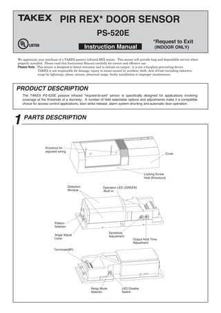 Takex PS-520E Instruction Manual