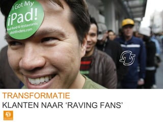 TRANSFORMATIE
KLANTEN NAAR ‘RAVING FANS’
 