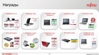 121FTS PUBLIC
Награды
Copyright 2014 FUJITSU
STYLISTIC M532 LIFEBOOK UH572
Ultrabook™
LIFEBOOK U554
LIFEBOOK E782
LIFEBOOK S752
LIFEBOOK U772
Ultrabook™
LIFEBOOK E Line
STYLISTIC M702
LIFEBOOK T904 STYLISTIC Q702LIFEBOOK U904
Ultrabook™
 
