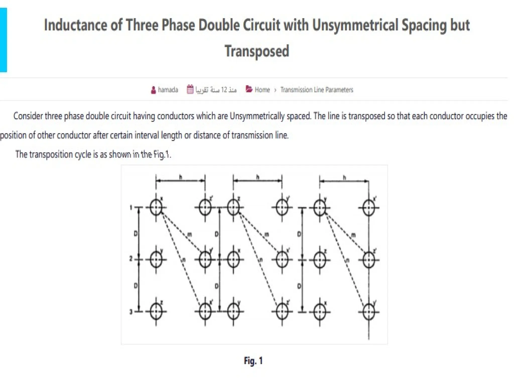 Transmission line parameters and mitigation