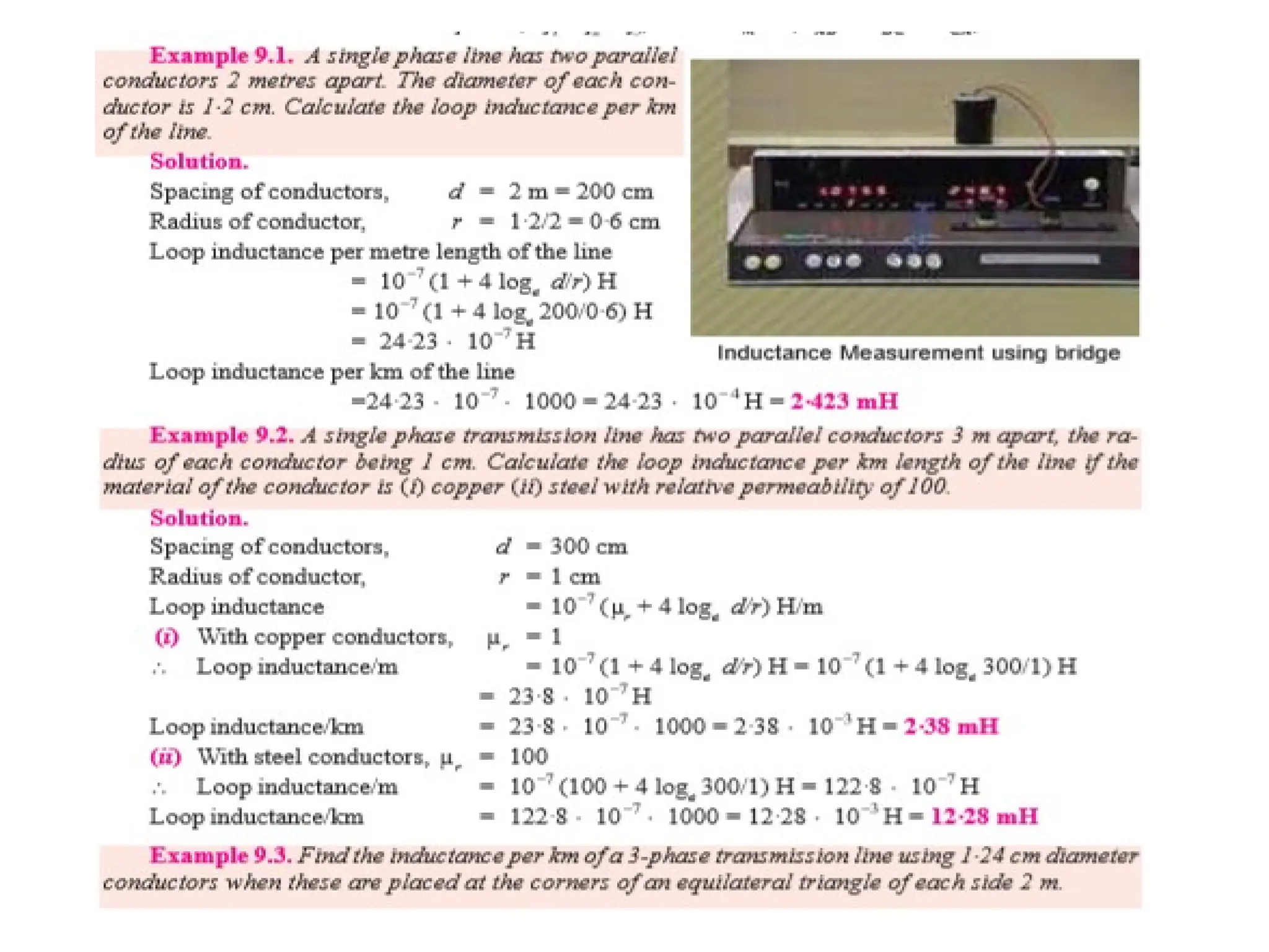 Transmission line parameters and mitigation